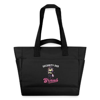 Security of the bride unicorn bachelor party bachelor shot - Water-Repellent Padded Bag - black - Front