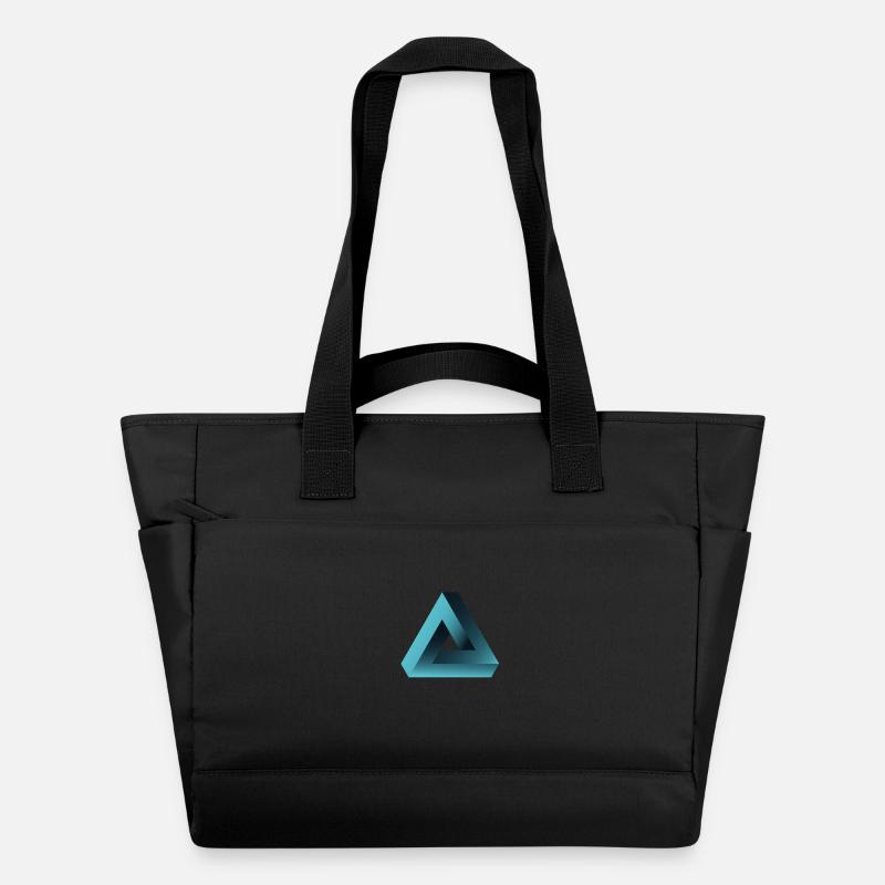 Illusion optical illusion pyramid illuminati ne - Water-Repellent Padded Bag - black