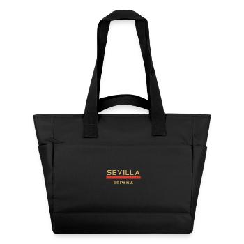 Sevilla Gold Schriftlinie - Wasserabweisende Padded Bag - Schwarz - Vorne
