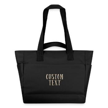 Custom Text - Wasserabweisende Padded Bag - Schwarz - Vorne