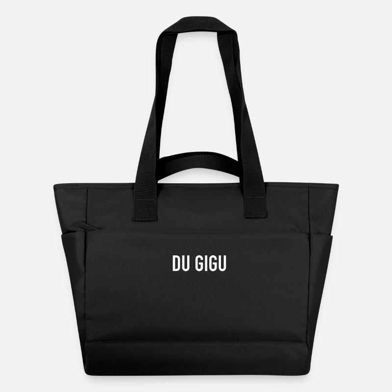 Contraste typographique de Du Gigu - Sac matelassé déperlant - noir