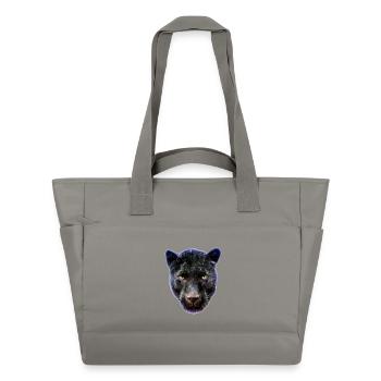 T-shirt portrait de la Panthère Aurore - Sac matelassé déperlant - gris - Devant