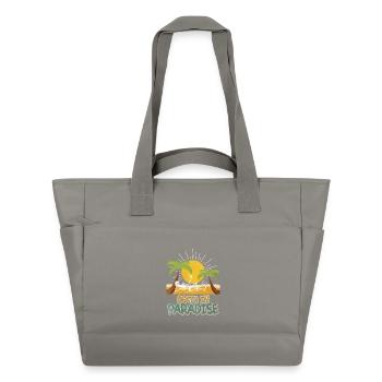 Death in Paradise – Skelett Urlaub Vibes - Wasserabweisende Padded Bag - Grau - Vorne