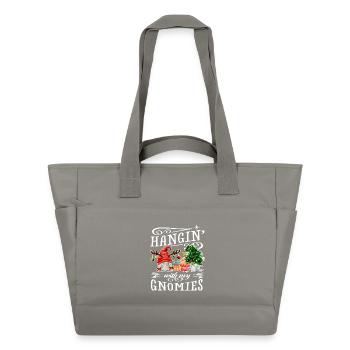 Accrocher avec my Gnomies Gnome de Noël - Sac matelassé déperlant - gris - Devant