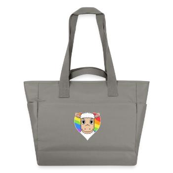 Schaf Lgbt Regenbogen Farben - Wasserabweisende Padded Bag - Grau - Vorne