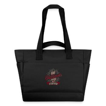 66. Geburtstag Oldtimer - Wasserabweisende Padded Bag - Schwarz - Vorne