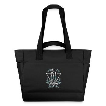 81. Geburtstag Da Fängt Das Leben An - Wasserabweisende Padded Bag - Schwarz - Vorne