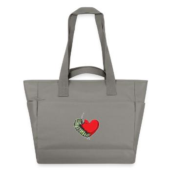 Cœur de chenille - Sac matelassé déperlant - gris - Devant