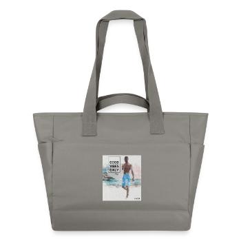 Beach Surfer – Surf, Sonne und Strand - Wasserabweisende Padded Bag - Grau - Vorne