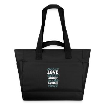 Plaidoyer Amour Soutien Accepter Soyez gentil - Sac matelassé déperlant - noir - Devant