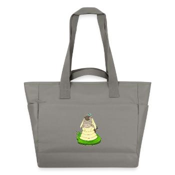 Horse Bridal Veil Wedding - Water-Repellent Padded Bag - grey - Front