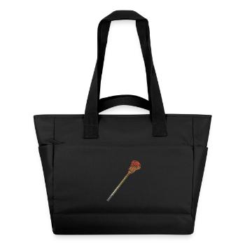 Lacrosse Stick Sketch - Water-Repellent Padded Bag - black - Front