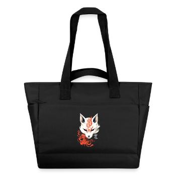 Masque De Renard Kumiho Samouraï Kitsune Japon Anime - Sac matelassé déperlant - noir - Devant