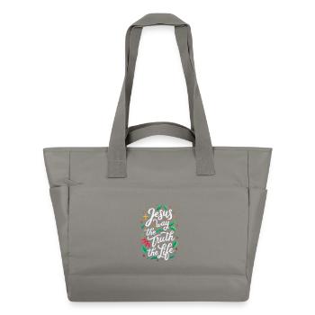 Jesus Way the Truth the Life - Wasserabweisende Padded Bag - Grau - Vorne