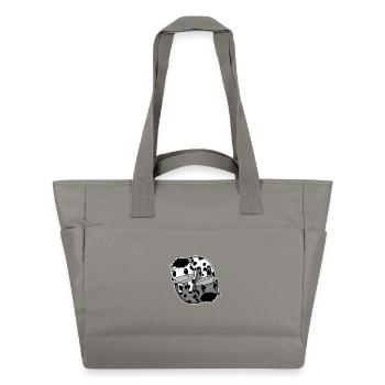 Yin Yang Sign Cow - Water-Repellent Padded Bag - grey - Front