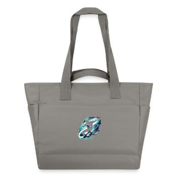 Longboarder auf Skateboard oder Longboard - Wasserabweisende Padded Bag - Grau - Vorne