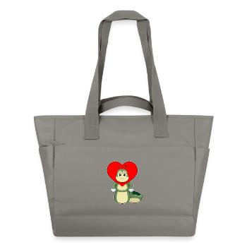 Cœur de chenille - Sac matelassé déperlant - gris - Devant