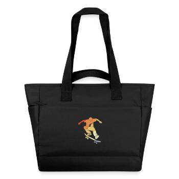 Vintage Skateboarding Grafik - Wasserabweisende Padded Bag - Schwarz - Vorne
