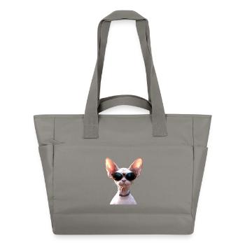 Sphynx Katze Sphynxkatze Canadian Cat Süße Sphinx - Wasserabweisende Padded Bag - Grau - Vorne