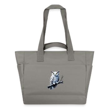 hibou chouette chouette chouette hibou hibou mignons hiboux - Sac matelassé déperlant - gris - Devant