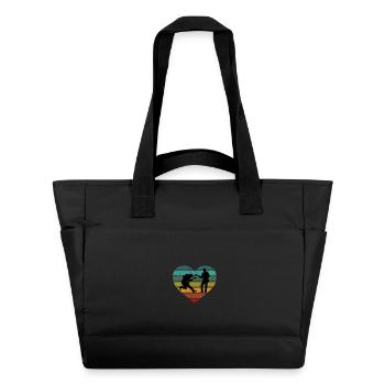 Guitare électrique Basse Coeur Retro Silhouette - Sac matelassé déperlant - noir - Devant