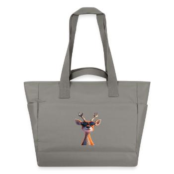 Deer, Antlers, Hunting, Deer, Reindeer, Red Deer, Hunter - Water-Repellent Padded Bag - grey - Front