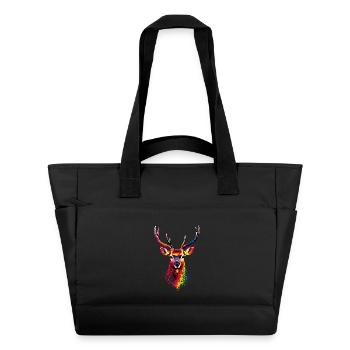 Deer, Antlers, Hunting, Deer, Reindeer, Red Deer, Hunter - Water-Repellent Padded Bag - black - Front
