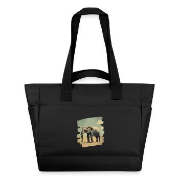 Elefant - Wasserabweisende Padded Bag - Schwarz - Vorne