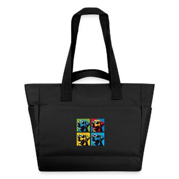 Lab Love Pop, Kumpel, Marshmallow, Teddy, Glücklich - Wasserabweisende Padded Bag - Schwarz - Vorne