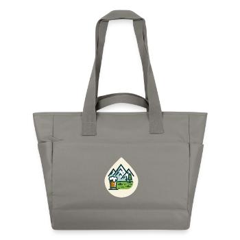 Mountain scenery with beer glass - Water-Repellent Padded Bag - grey - Front