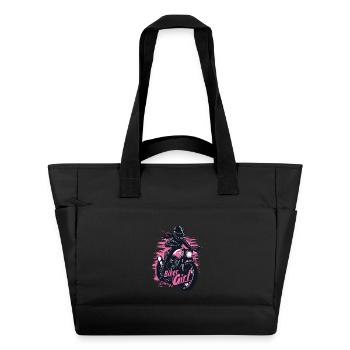 Biker Girl Birthday Motorcycle Gift Biker - Water-Repellent Padded Bag - black - Front
