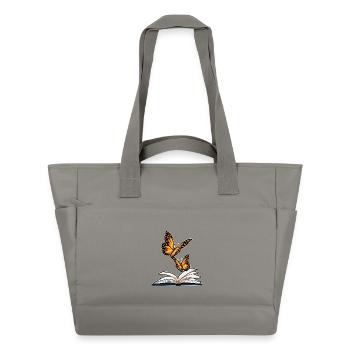 Butterfly Book - Water-Repellent Padded Bag - grey - Front