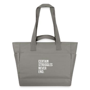 certain struggles never end - Wasserabweisende Padded Bag - Grau - Vorne