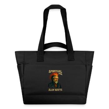 Spiritueller Punk Alan Watts Hemd - Wasserabweisende Padded Bag - Schwarz - Vorne