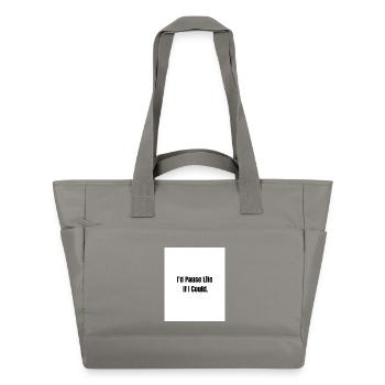 Pause Life – Existential Mood - Water-Repellent Padded Bag - grey - Front