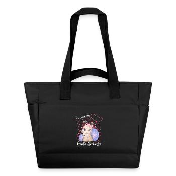 Announcing offspring I'm going to be a big sister in 2027 - Water-Repellent Padded Bag - black - Front