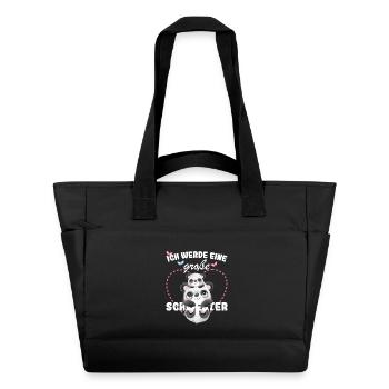 Announcing offspring I'm going to be a big sister in 2027 - Water-Repellent Padded Bag - black - Front