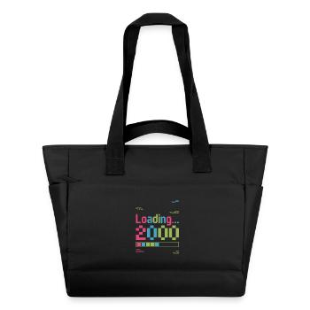 Pixel Retro Design Loading 2000 - Wasserabweisende Padded Bag - Schwarz - Vorne