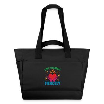 Aimez-vous farouchement Affirmation de la pleine conscience - Sac matelassé déperlant - noir - Devant