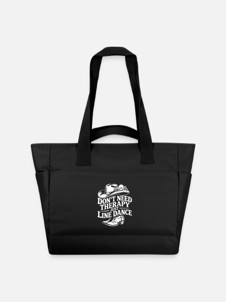 Line Dance Humor Mit Cowboyhut - Wasserabweisende Padded Bag - Schwarz