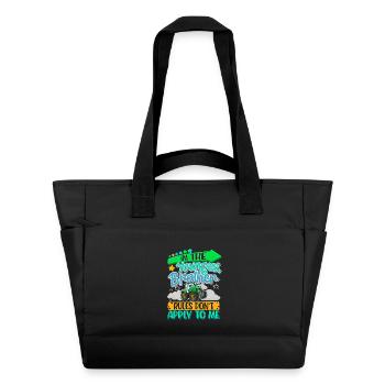 Petit frère avec motif tracteur - Sac matelassé déperlant - noir - Devant