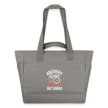 Archery saying sister archery - Water-Repellent Padded Bag - grey - Front