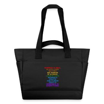 Social Justice Love Equality Human Rights  - Water-Repellent Padded Bag - black - Front