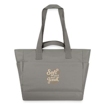 Citation inspirante douce mais pas faible - Sac matelassé déperlant - gris - Devant
