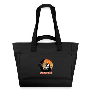 Wolf Spirit LONE WOLF Retro Funny - Water-Repellent Padded Bag - black - Front
