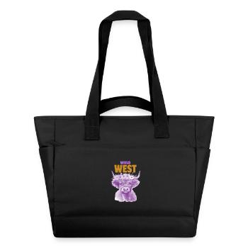 WILD WEST COW VIOLET - Water-Repellent Padded Bag - black - Front