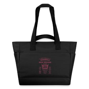 25 ans de service - Traiter avec douceur - Collègue - Sac matelassé déperlant - noir - Devant