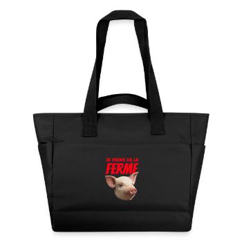 Ich komme vom Bauernhof Tête de Cochon - Wasserabweisende Padded Bag - Schwarz - Vorne