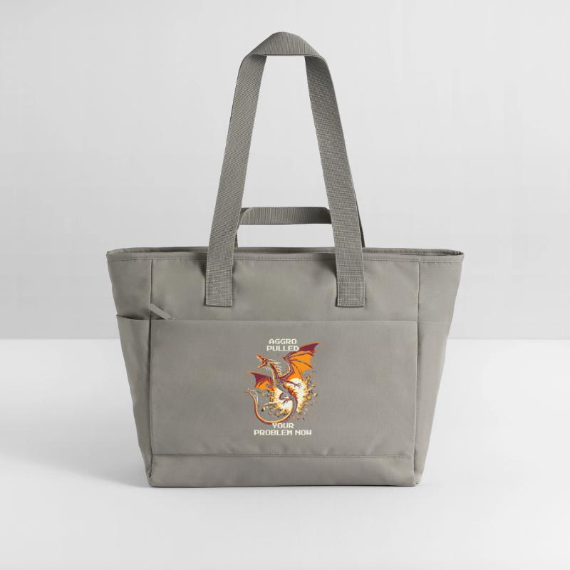 Aggro pulled – your problem | Dragon Pixel Art Water-Repellent Padded Bag