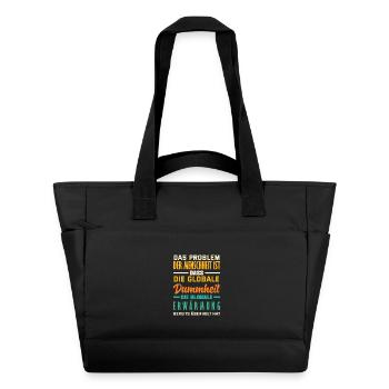 Globale Dummheit schlägt Erwärmung - Wasserabweisende Padded Bag - Schwarz - Vorne